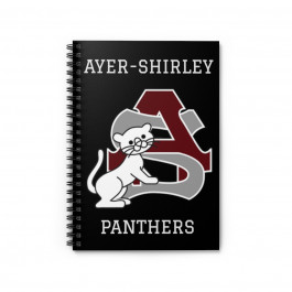 Ayer-Shirley little panthers spiral lined notebook Black