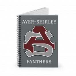 Ayer-Shirley logo spiral lined notebook Grey