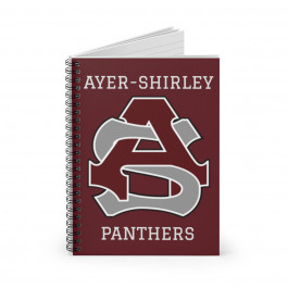 Ayer-Shirley logo spiral lined notebook Maroon